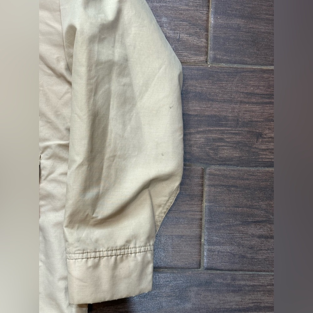 Beige Mountain Trails Plaid Lined Parka Jacket L - Picture 13 of 16